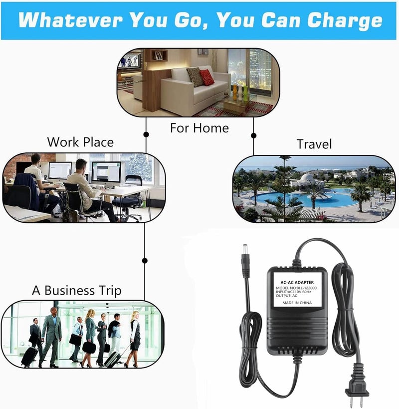 guy-tech AC Adapter Compatible with Uniden Bearcat BC244CLT BC248CLT BC148XLT-1 Scanning Receivers Scanner Radio Receiver Calss 2 Power Supply Cord (Input:110VAC Only) - Image 4